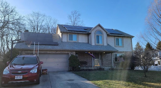 Suburban Ohio home with a full solar roof, photo shared by the reviewer